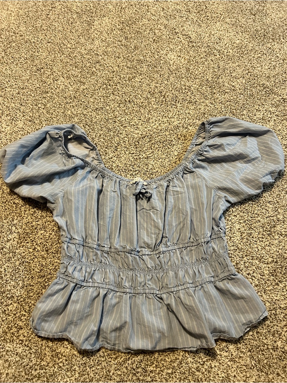 Light Blue Baby Doll Top XL